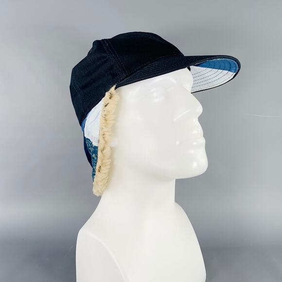 KAPITAL Size 7 1/2 Indigo Mixed Fabrics Patchwork Cotton Hat - Picture 1 of 9